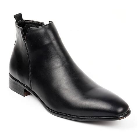 synthetic leather shoes for men|faux leather boots for men.